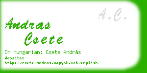 andras csete business card