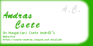 andras csete business card